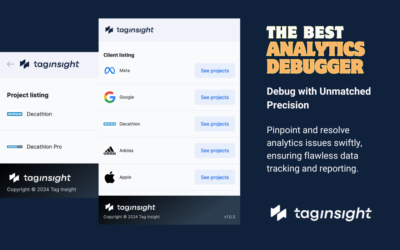 Clients and projects, one click away