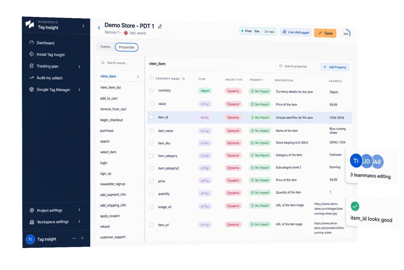Advanced controls for reliable analytics